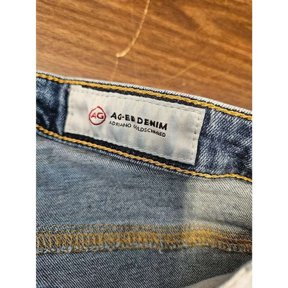AG Adriano Goldschmied Straight Raw Hem Ankle Jeans size 28 - Picture 5 of 10